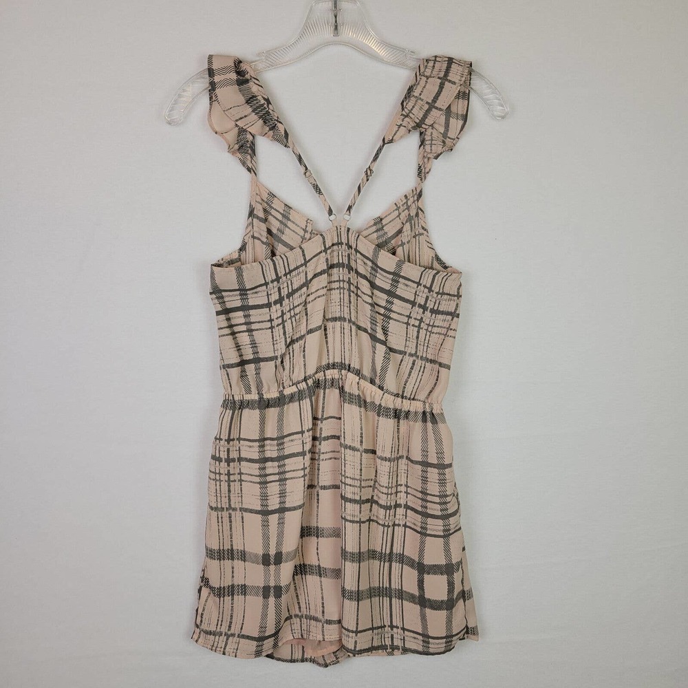 Avec Les Filles Womens Spaghetti Strap Shorts Romper Size XS Pink Gray - Picture 9 of 9